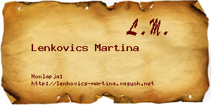Lenkovics Martina névjegykártya